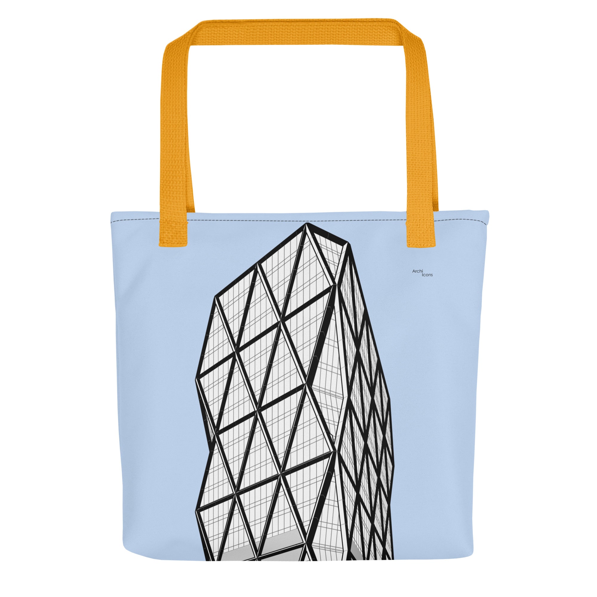 Hearst Tower Blue Tote Bags