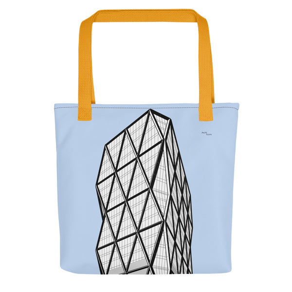 Hearst Tower Blue Tote Bags