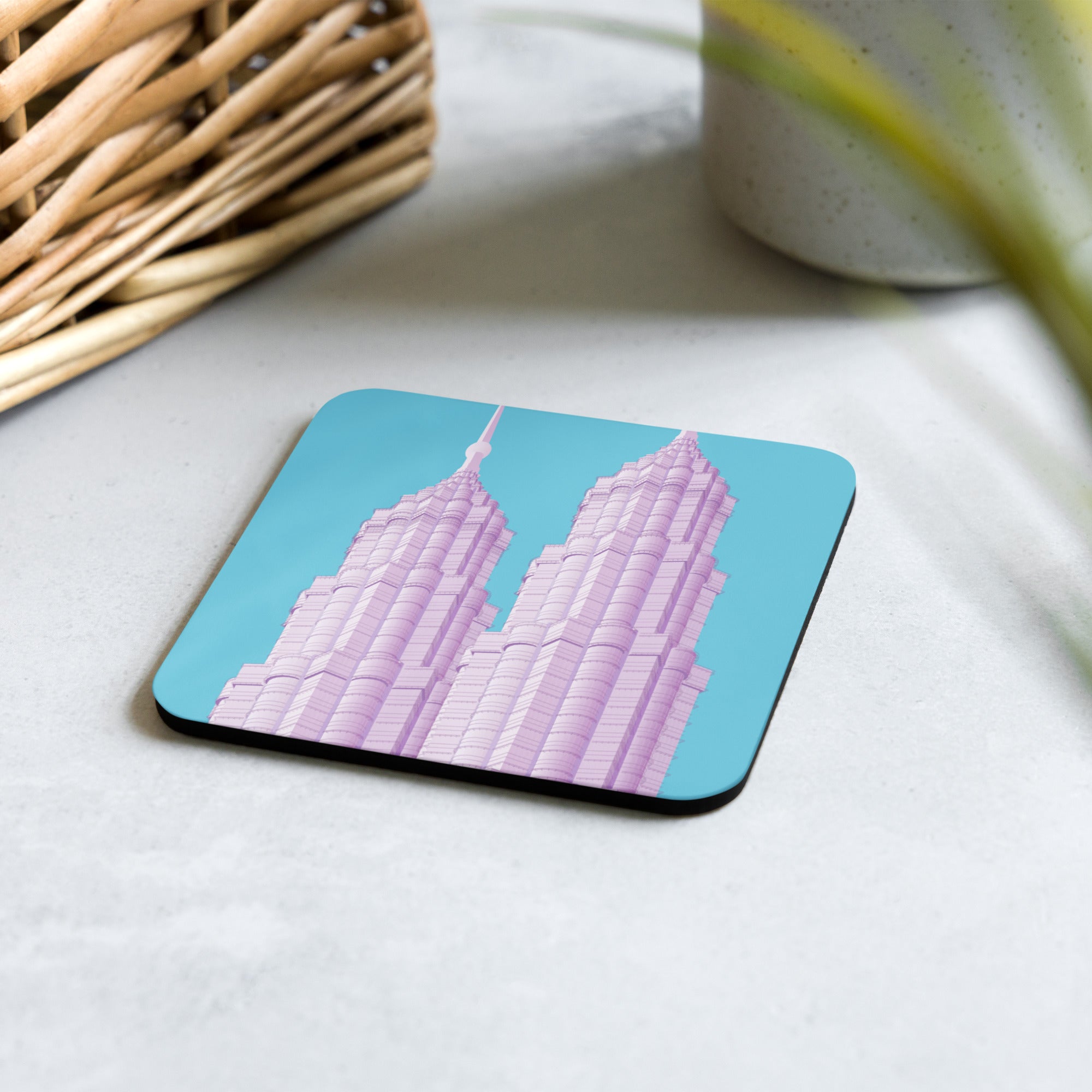 Petronas Towers Cork-back Coaster