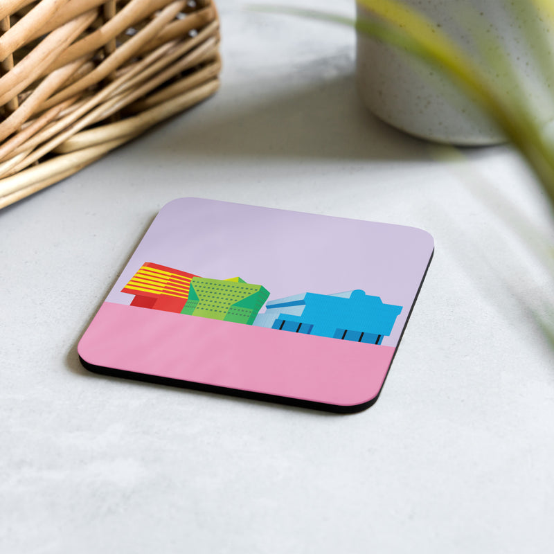 Pacific Design Center Cork-back Coaster