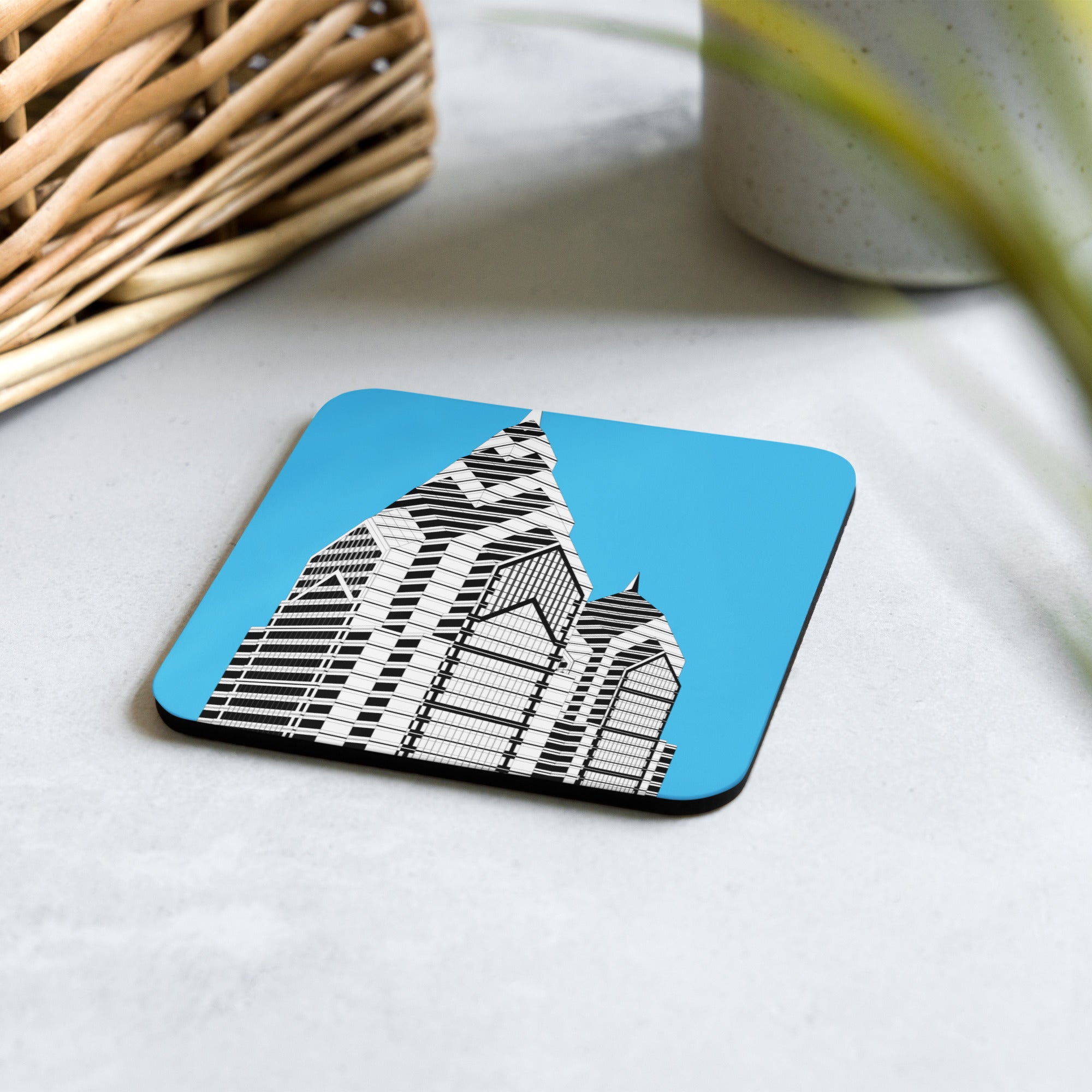 Liberty Place Cork-Back Coaster