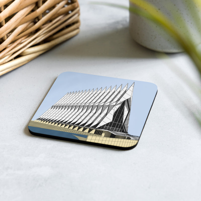 U.S. Air Force Academy Chapel Cork-Back Coaster