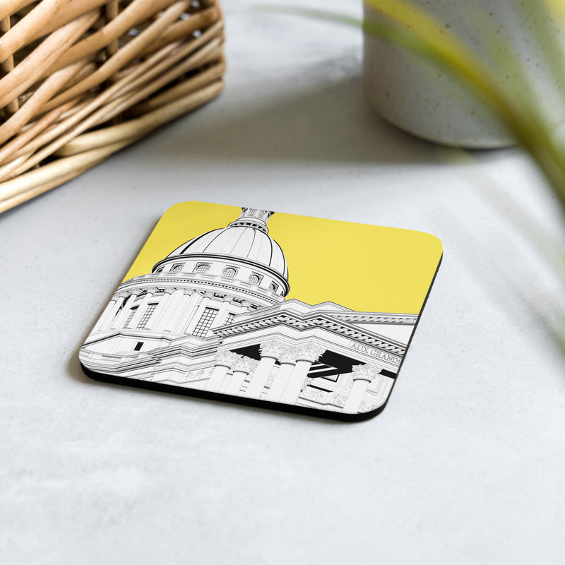 Panthéon Paris Cork-Back Coaster