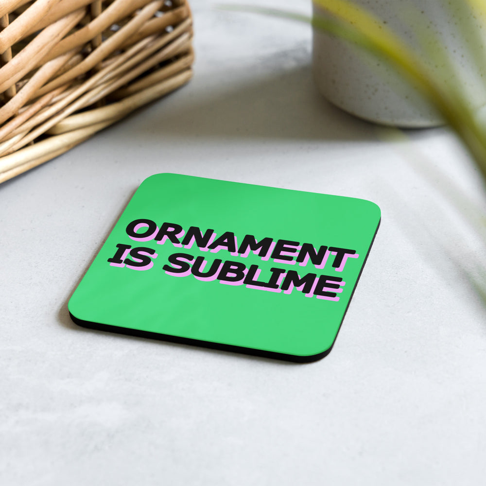 Ornament is Sublime Green Coaster