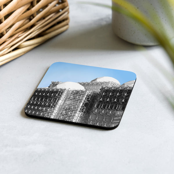 Kosovo National Library Cork-back Coaster