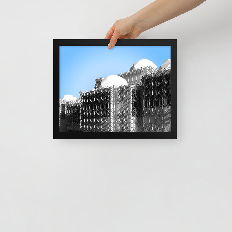 National Library of Kosovo Framed Prints with Shadows