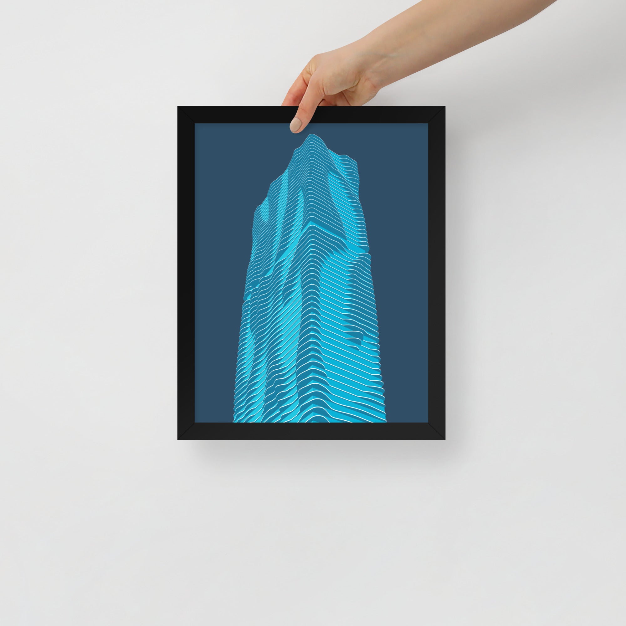 Aqua Framed Prints