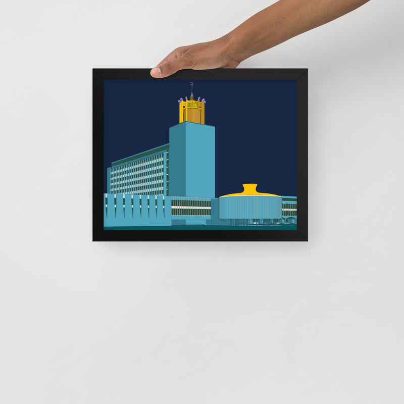 Newcastle Civic Centre Framed Prints