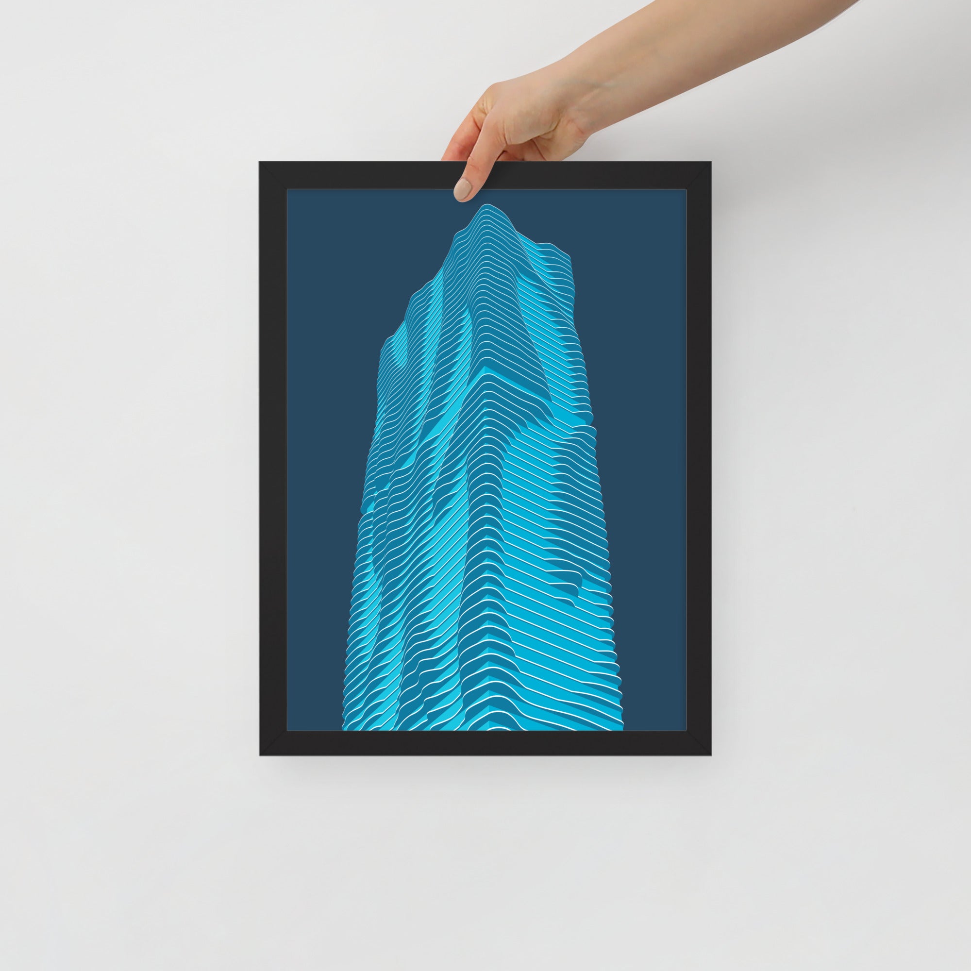 Aqua Framed Prints