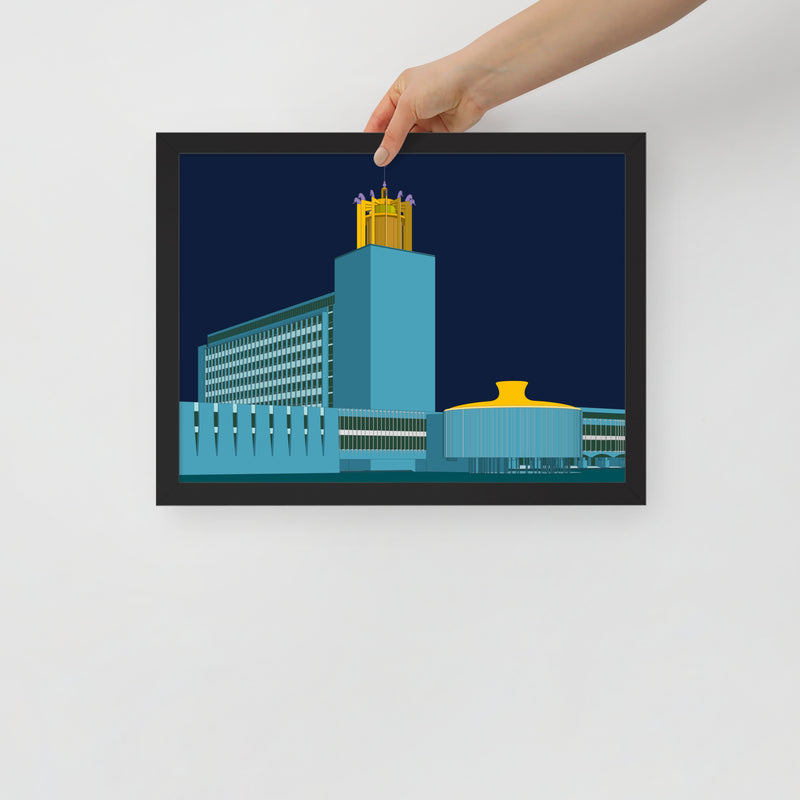 Newcastle Civic Centre Framed Prints