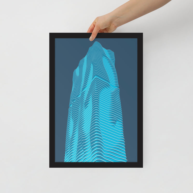 Aqua Framed Prints