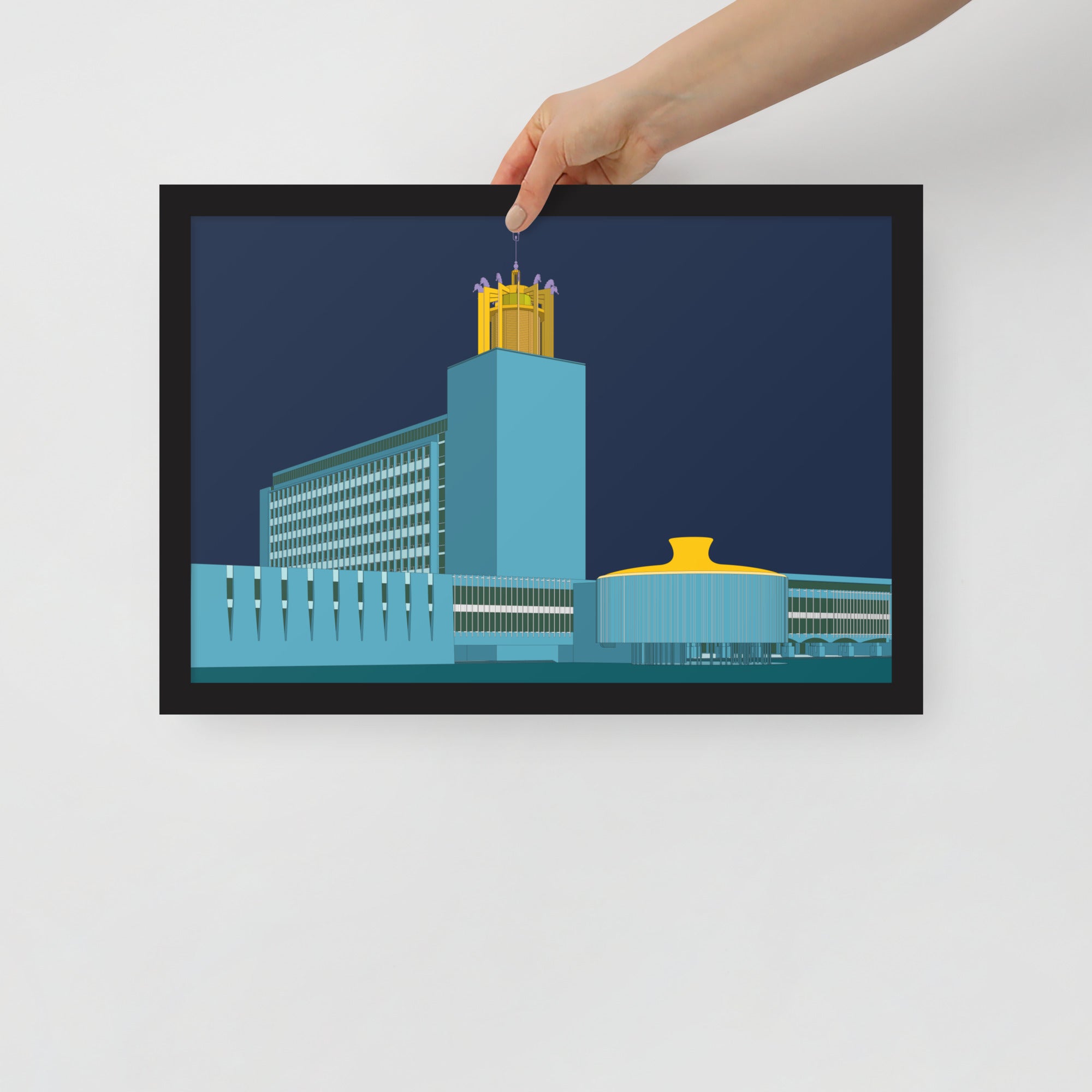 Newcastle Civic Centre Framed Prints