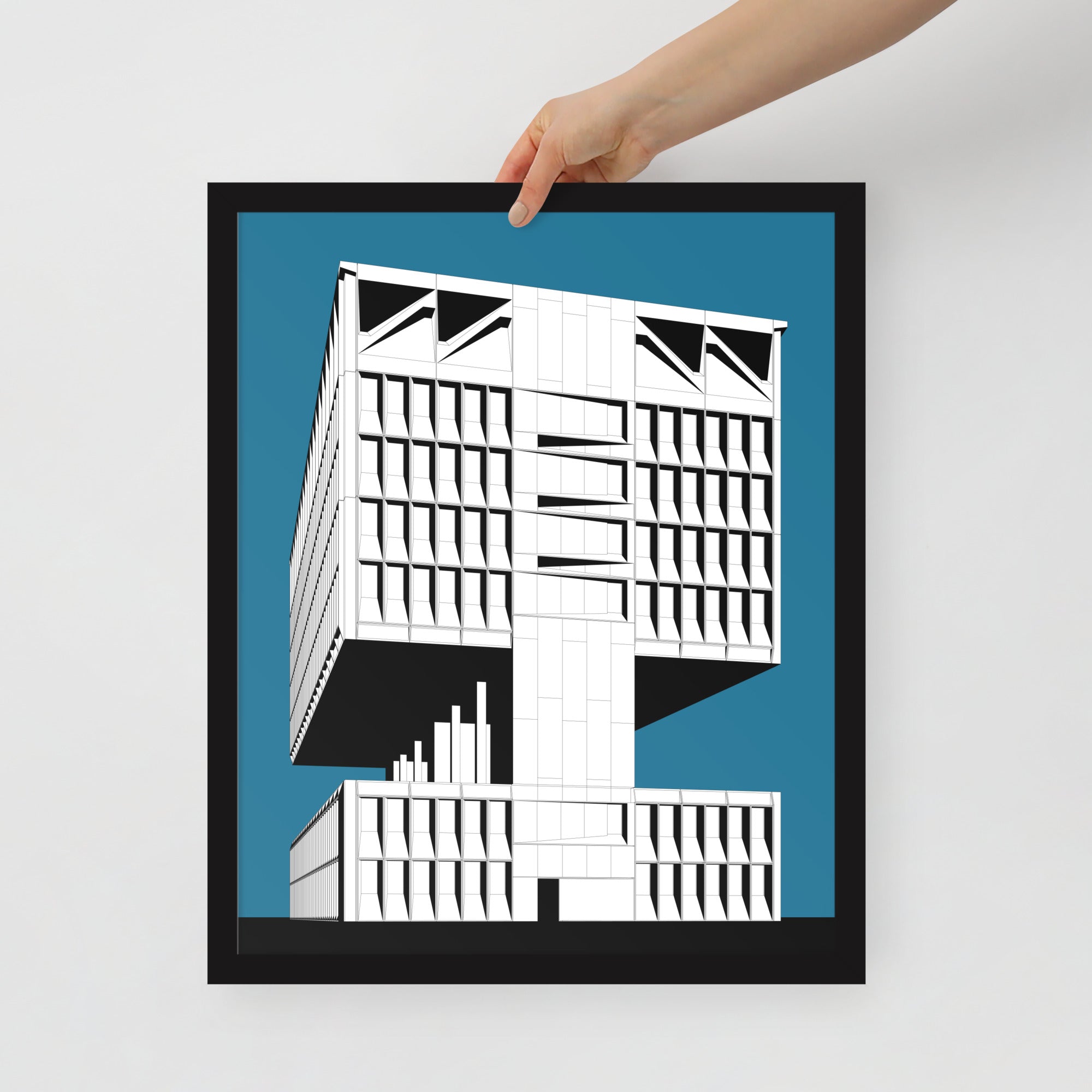 Hotel Marcel (Pirelli Tire Building) Side Framed Prints