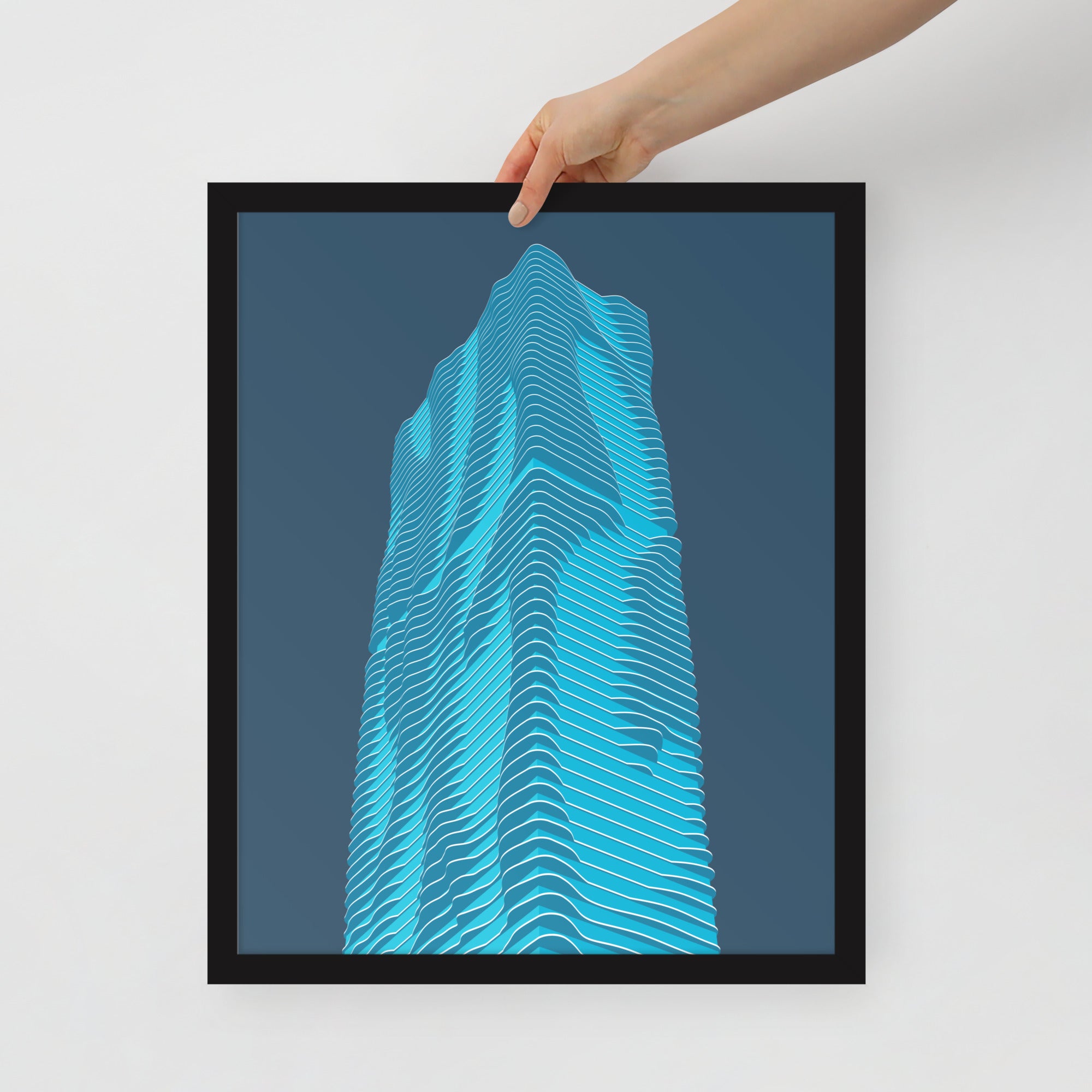 Aqua Framed Prints