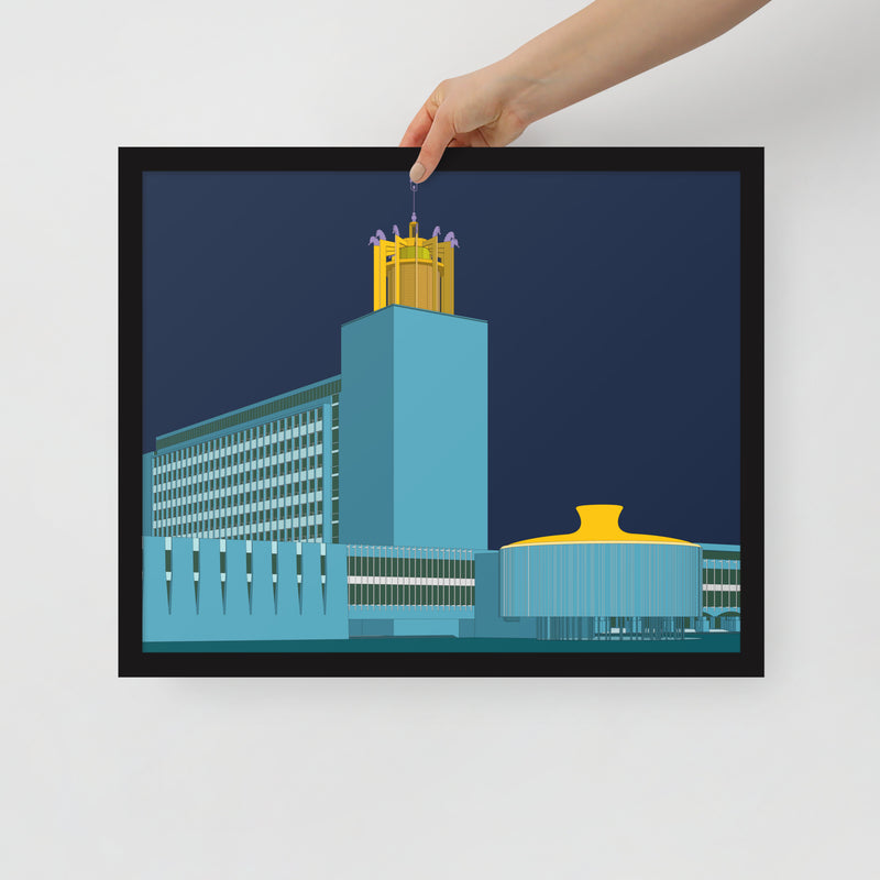 Newcastle Civic Centre Framed Prints