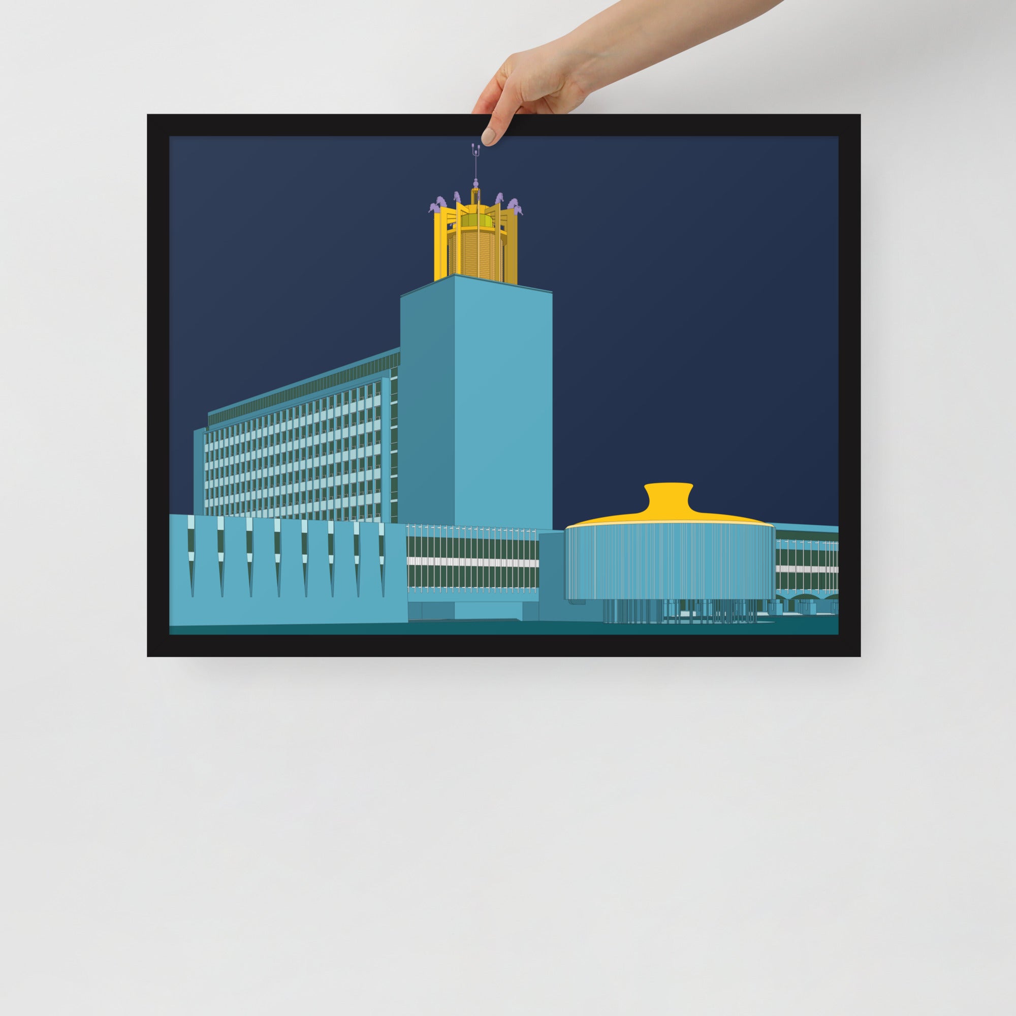 Newcastle Civic Centre Framed Prints