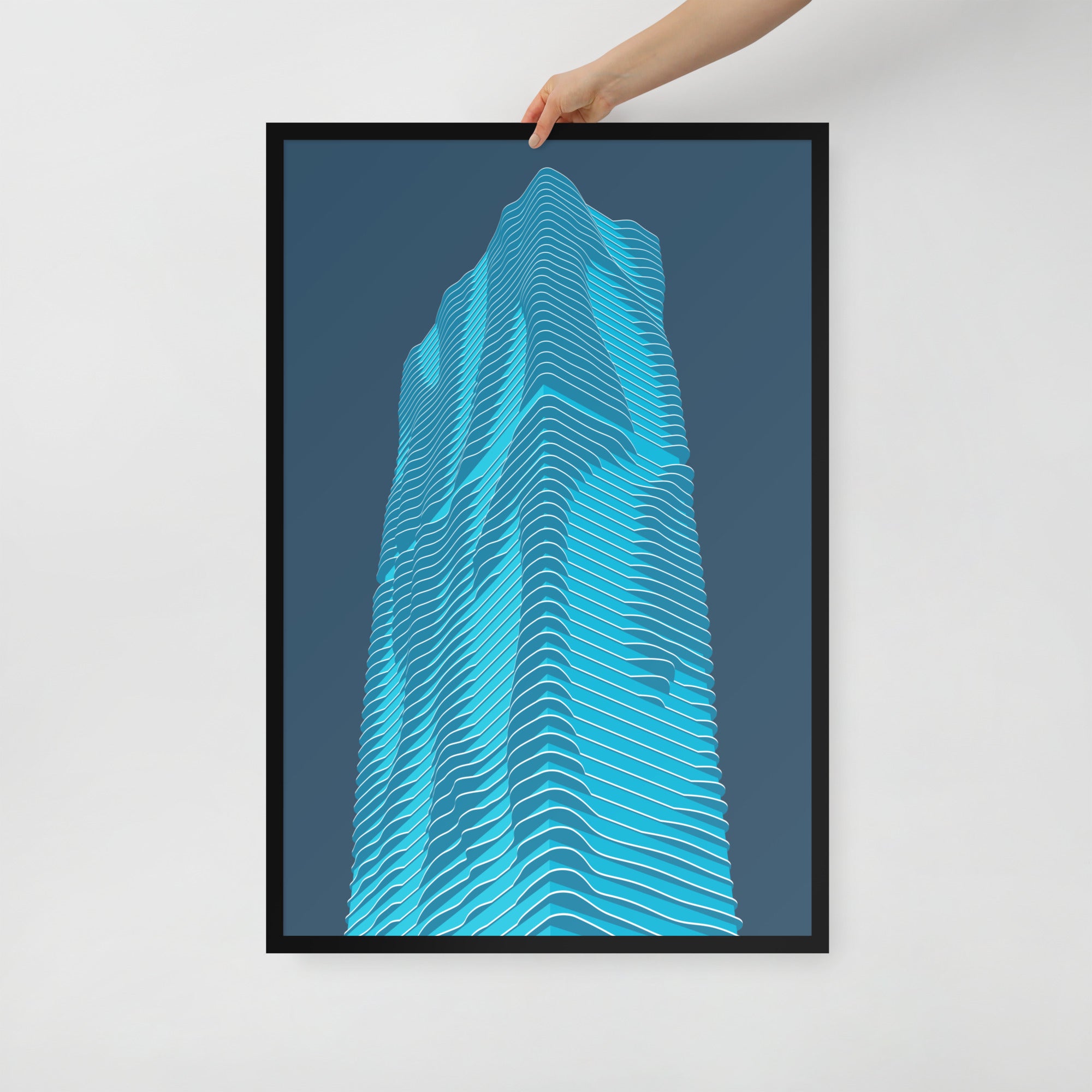 Aqua Framed Prints