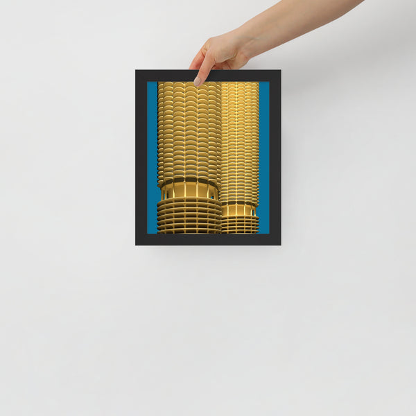 Marina City Framed Prints With Shadows