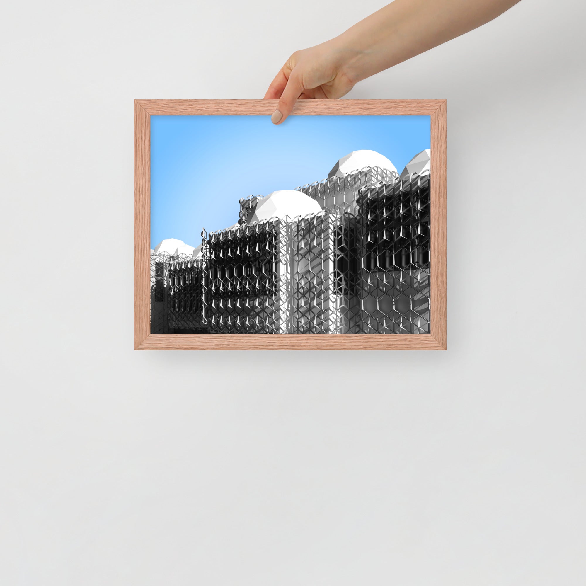 National Library of Kosovo Framed Prints with Shadows