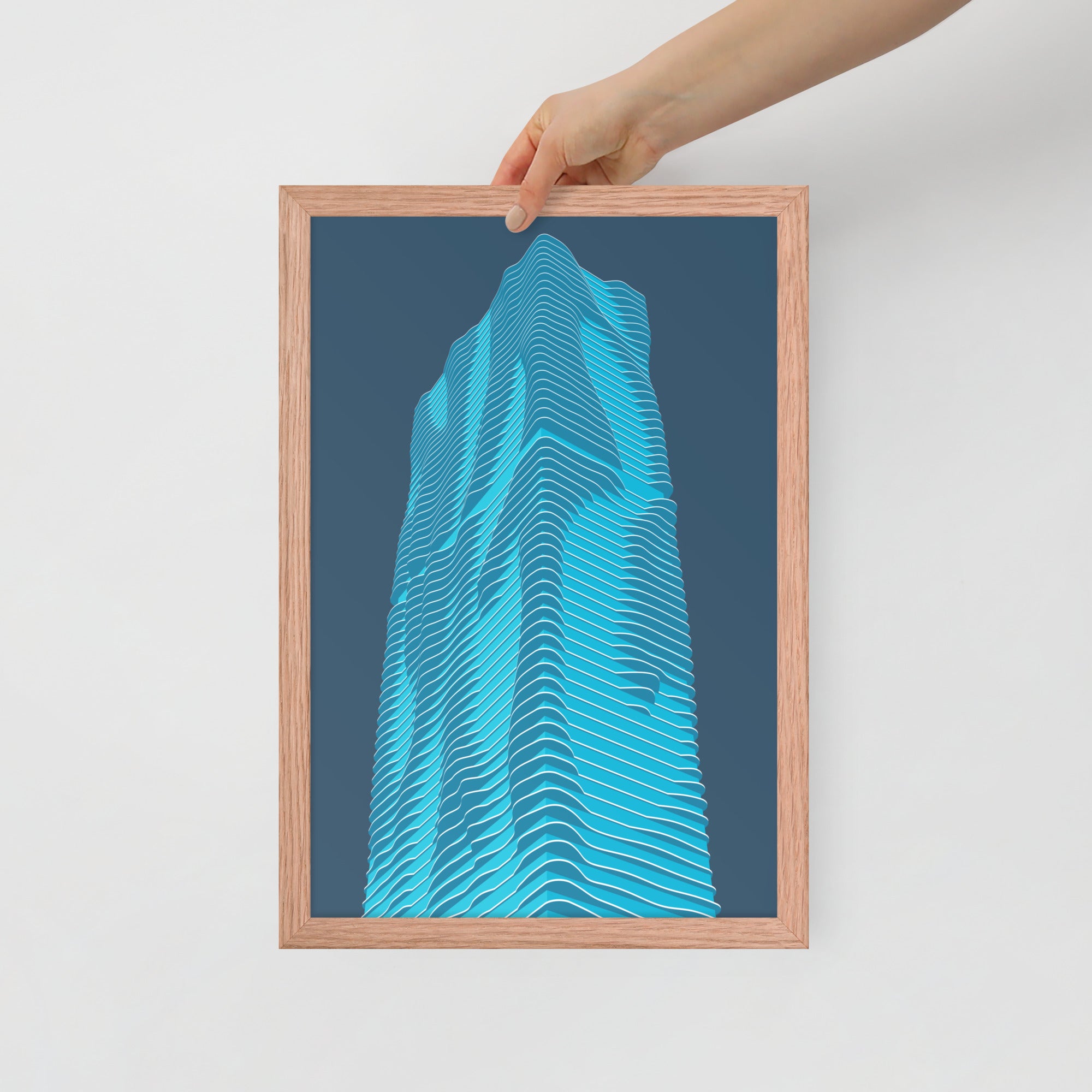 Aqua Framed Prints