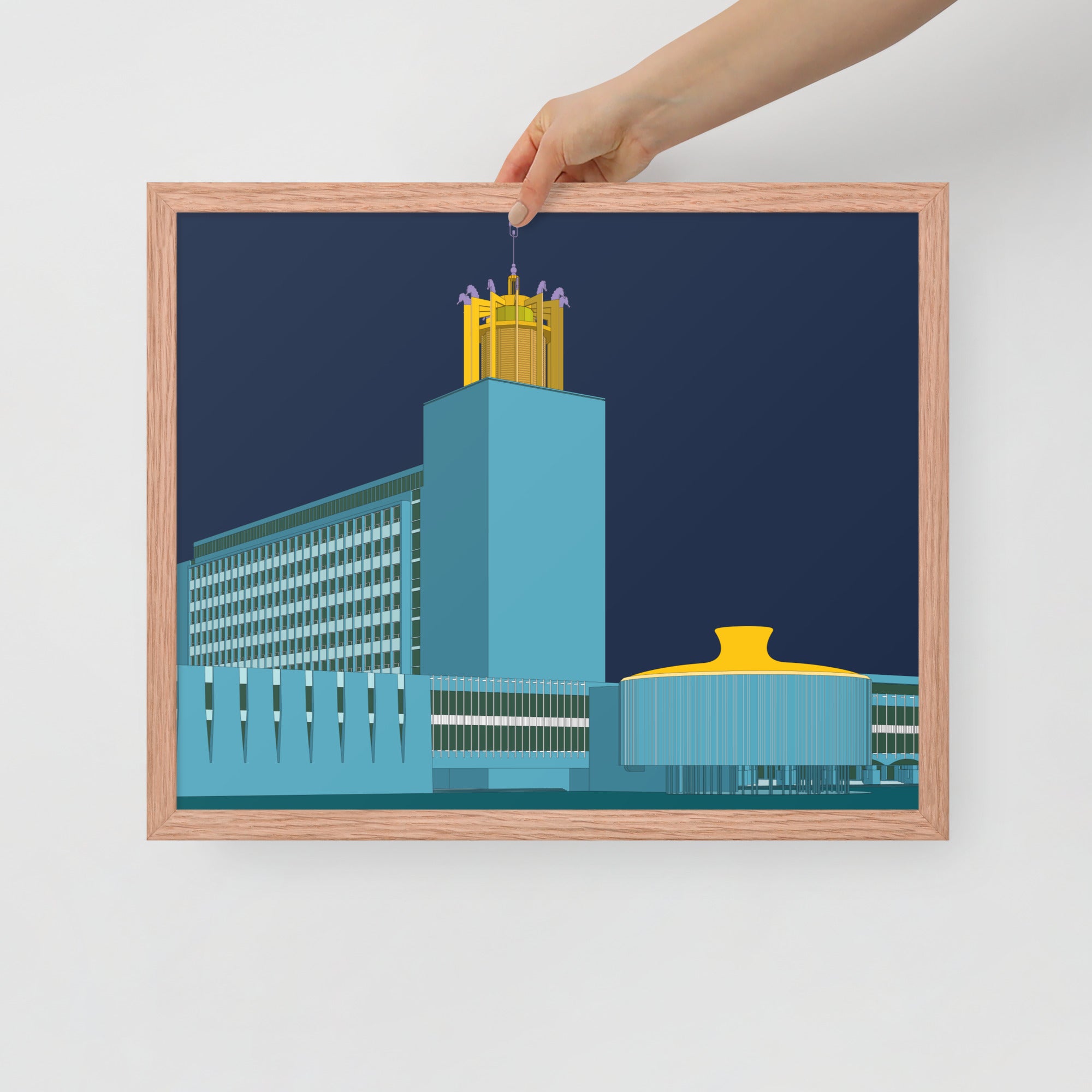 Newcastle Civic Centre Framed Prints