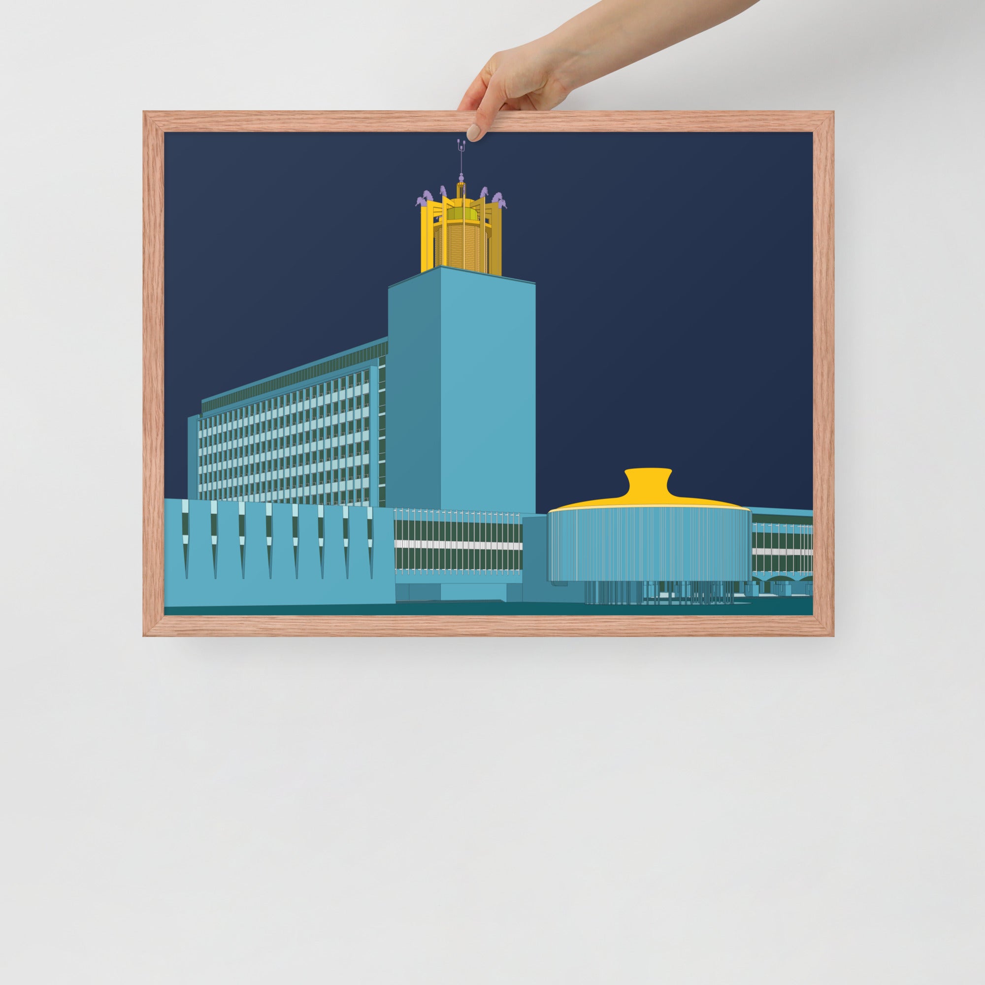 Newcastle Civic Centre Framed Prints