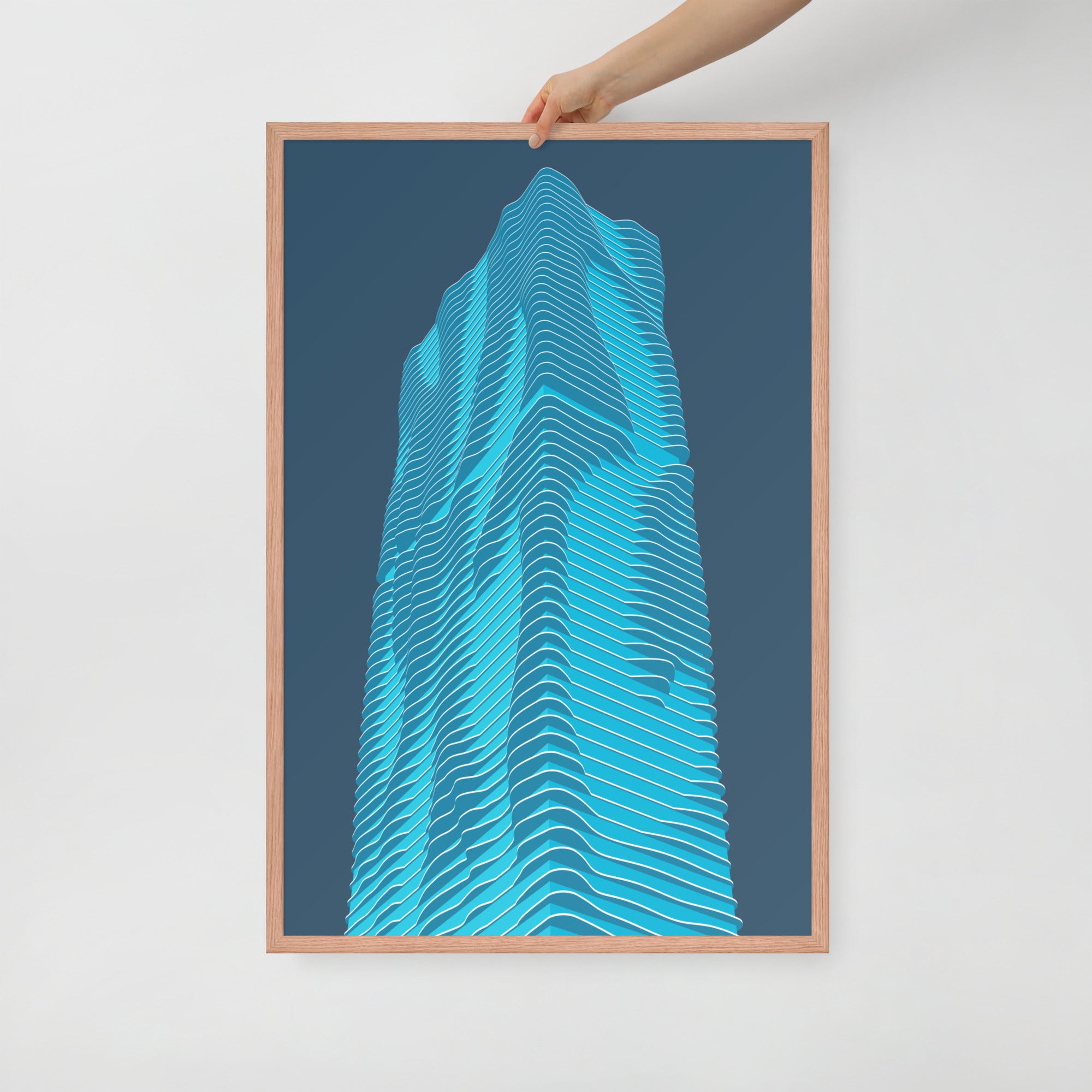 Aqua Framed Prints