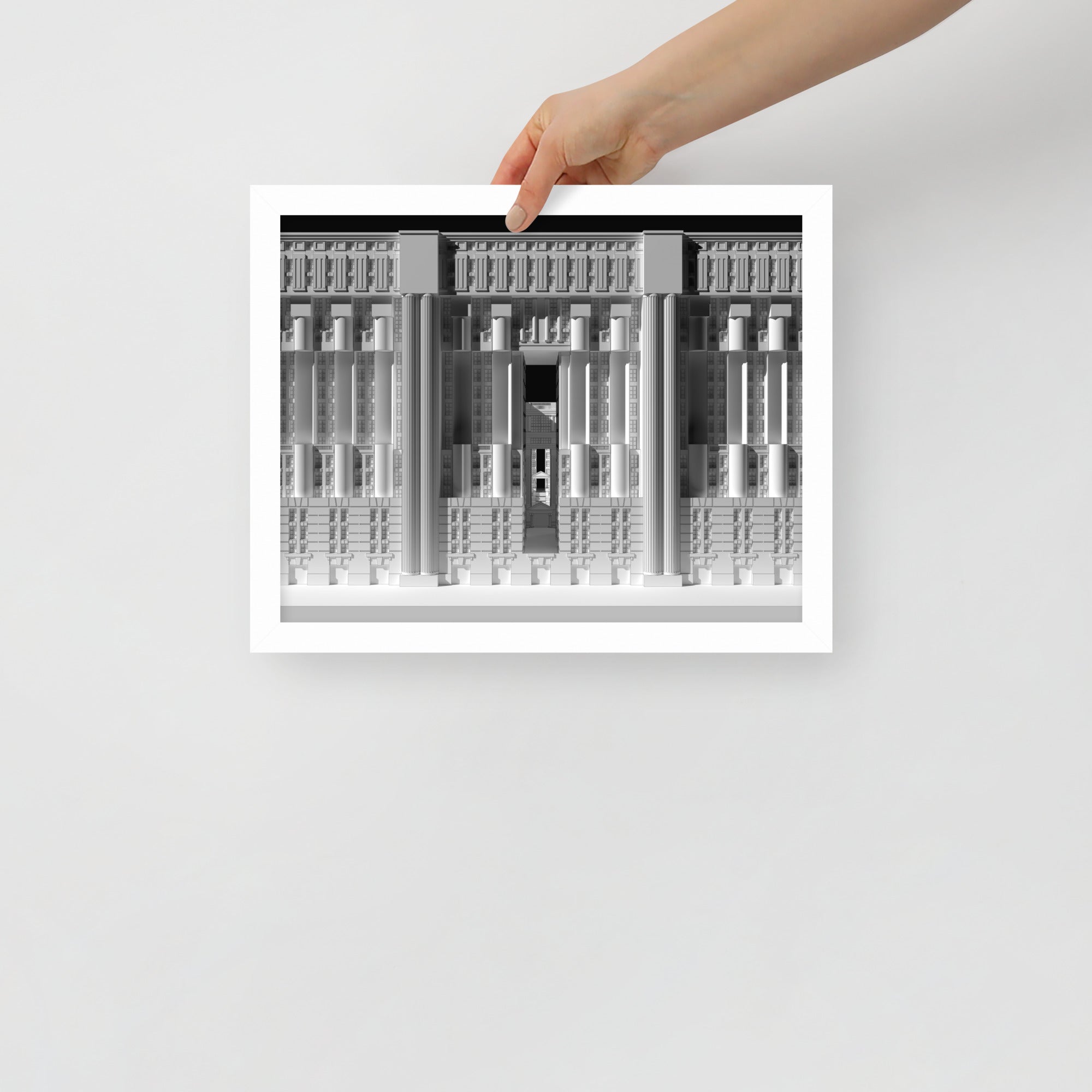 Les Espaces d'Abraxas Eastern Elevation Framed Prints