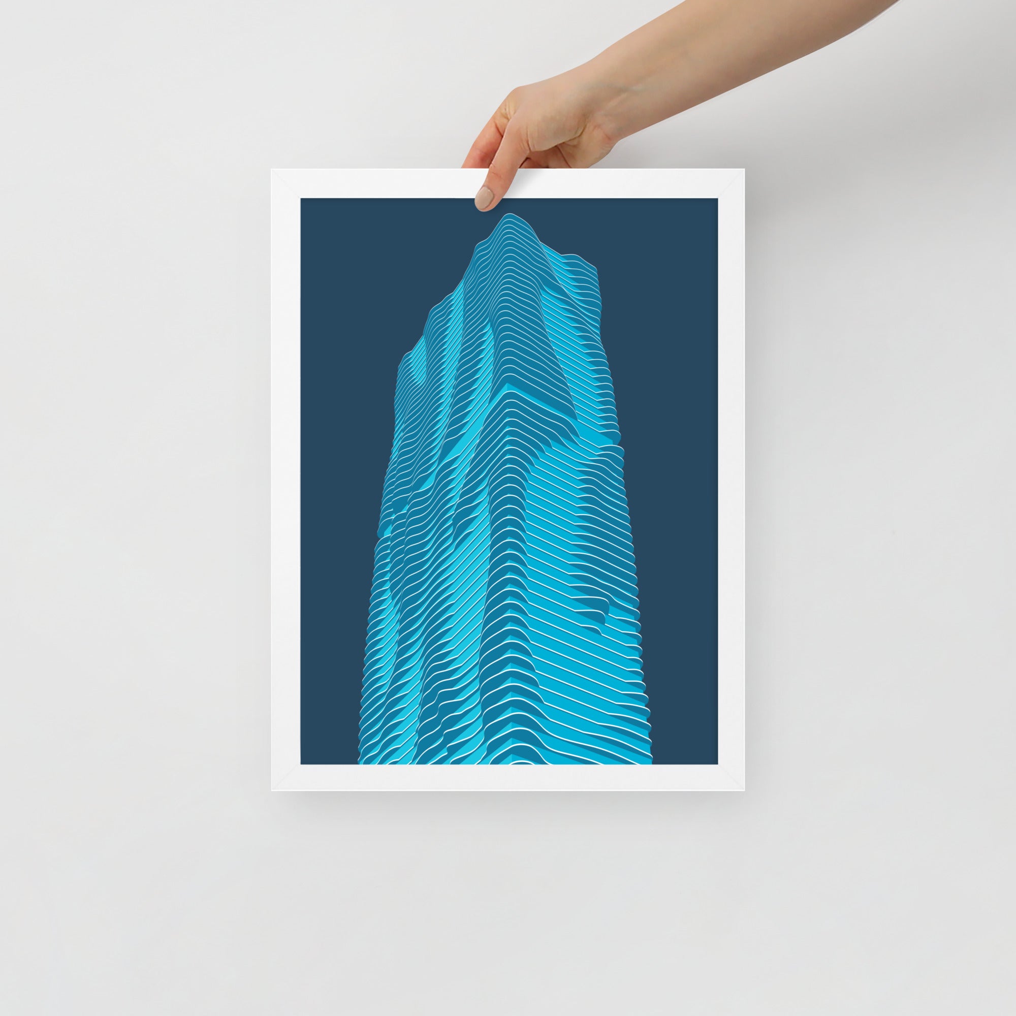 Aqua Framed Prints