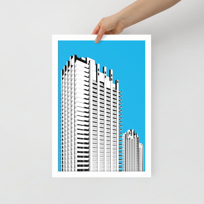 Barbican Blue Framed Prints