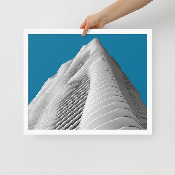 Aqua With Shadows Framed Prints