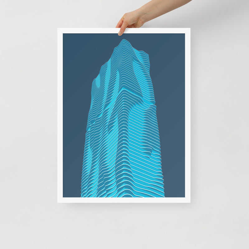 Aqua Framed Prints