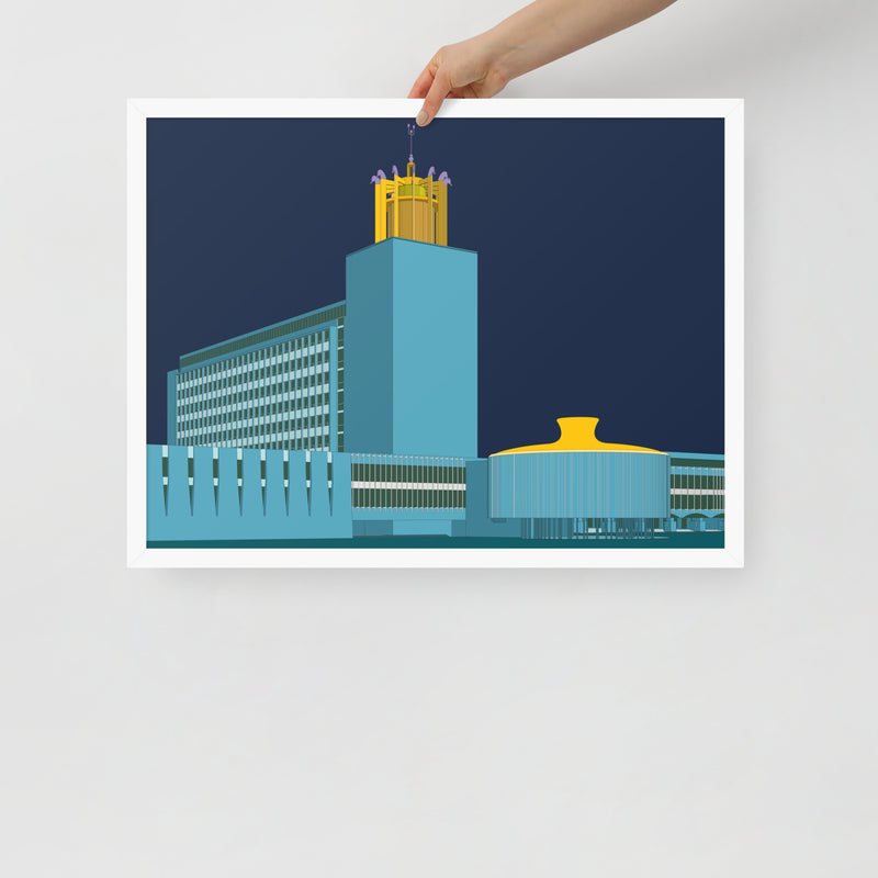 Newcastle Civic Centre Framed Prints