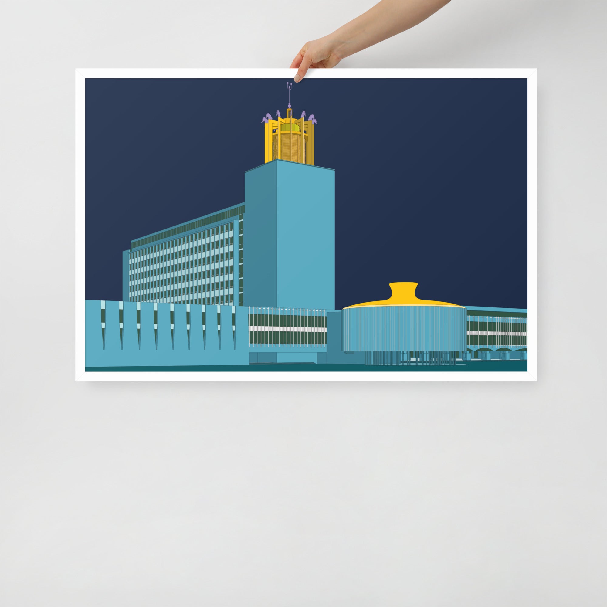 Newcastle Civic Centre Framed Prints