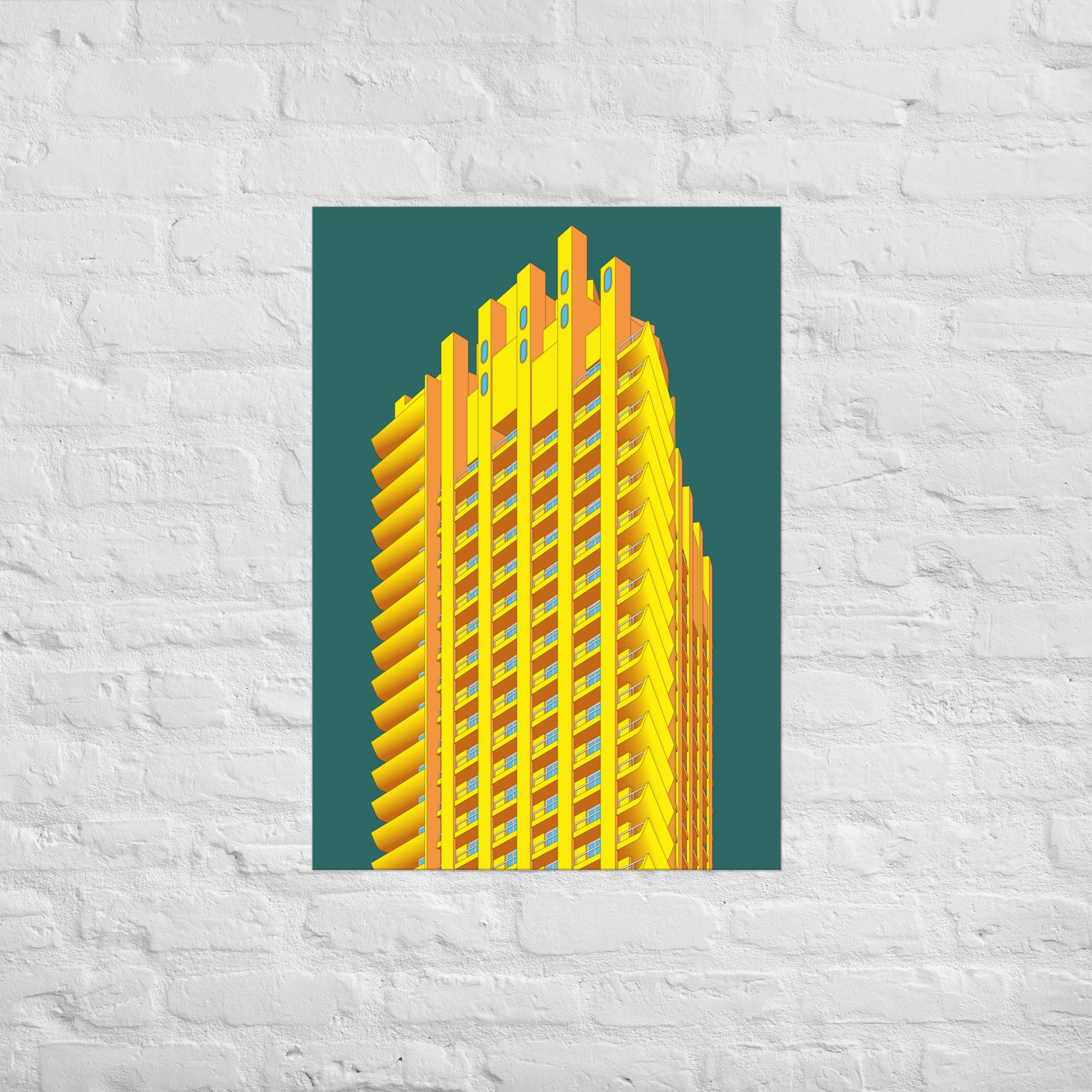 Barbican Green & Yellow Posters