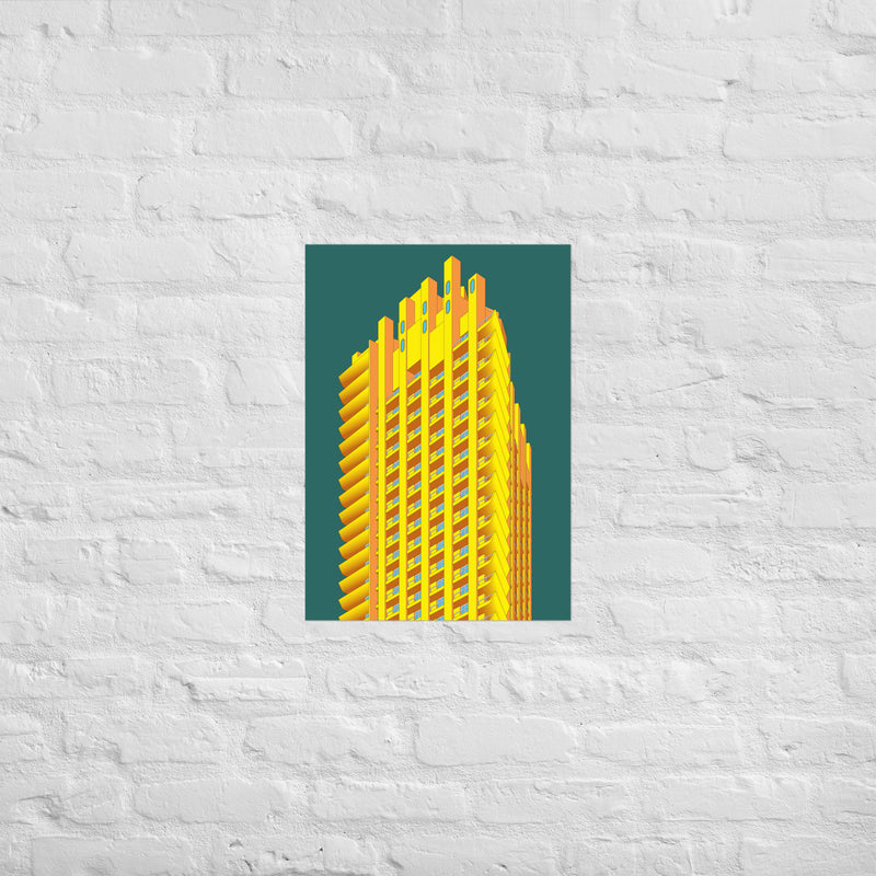 Barbican Green & Yellow Posters