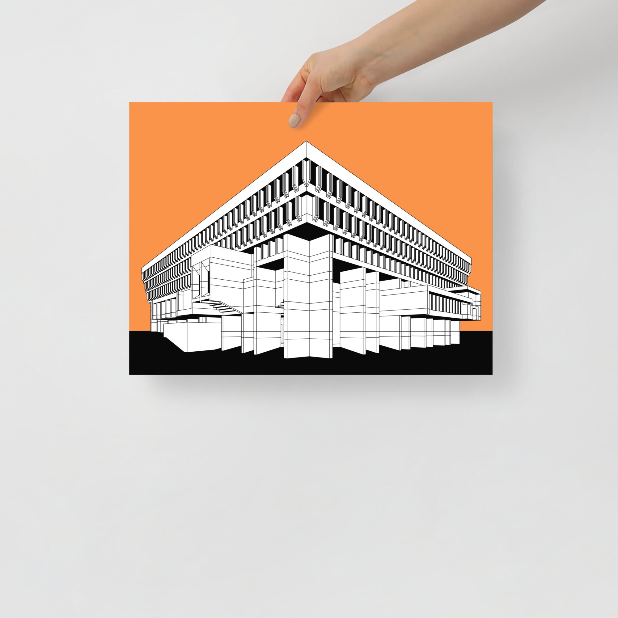 Boston City Hall Orange Posters