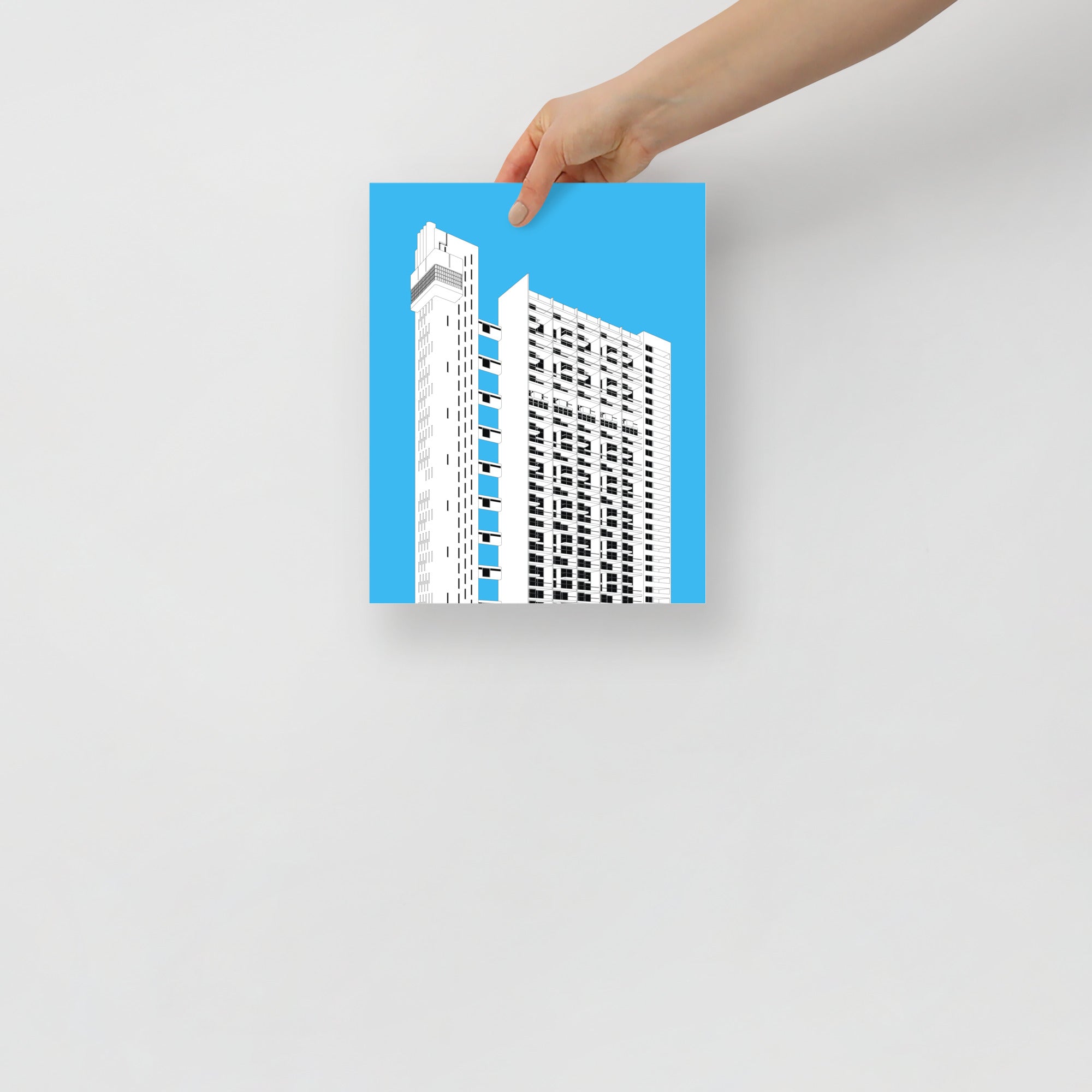 Trellick Tower Blue Posters