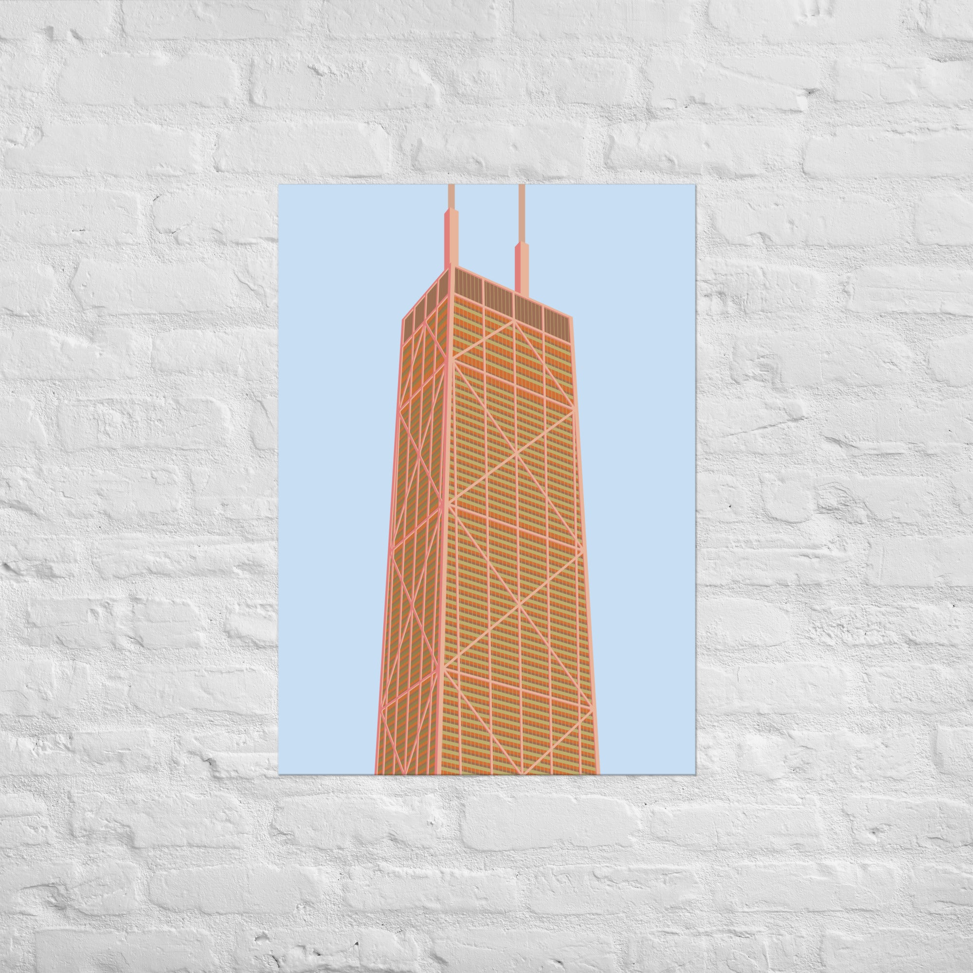 John Hancock Center Colourway 02 Posters