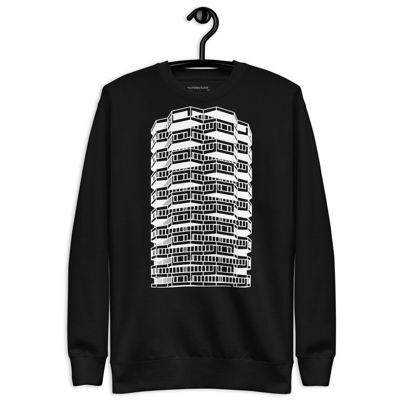 Number One Croydon Black & White Illustration Unisex Sweatshirts