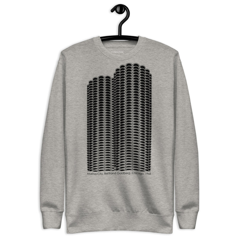 Marina City Black & White Illustration Unisex Sweatshirts