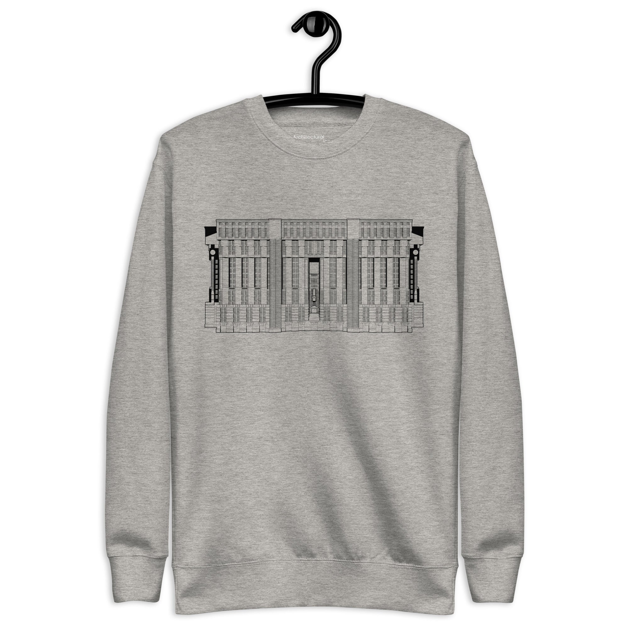 Les Espaces d'Abraxas Eastern Elevation Unisex Sweatshirts