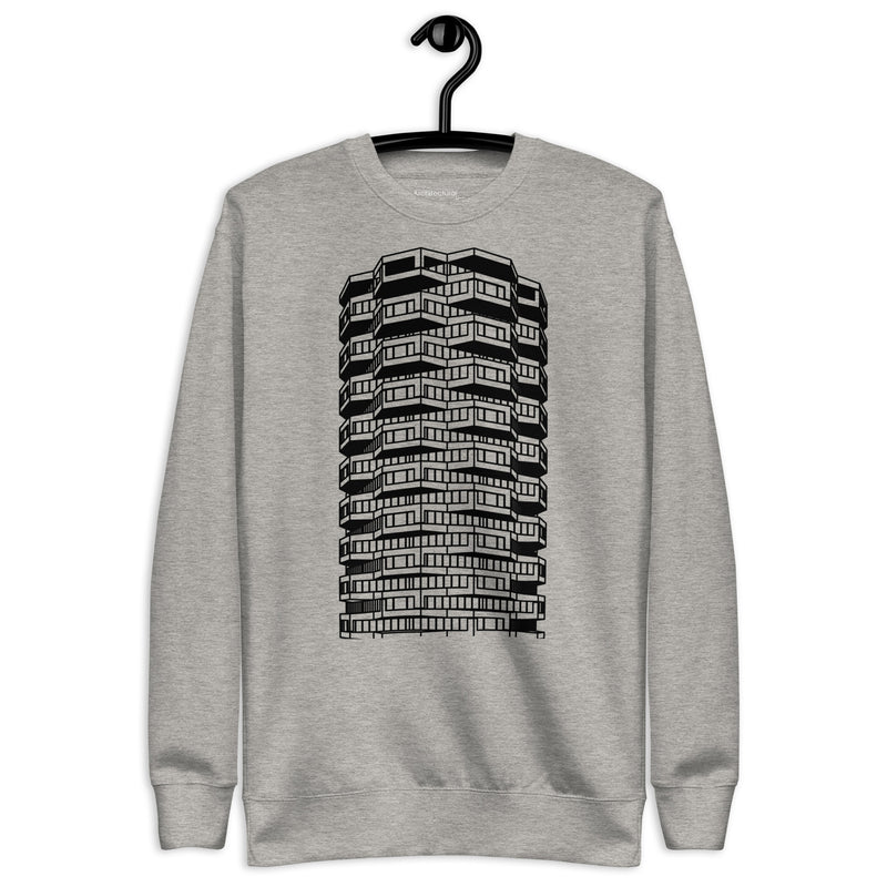 Number One Croydon Black & White Illustration Unisex Jumper