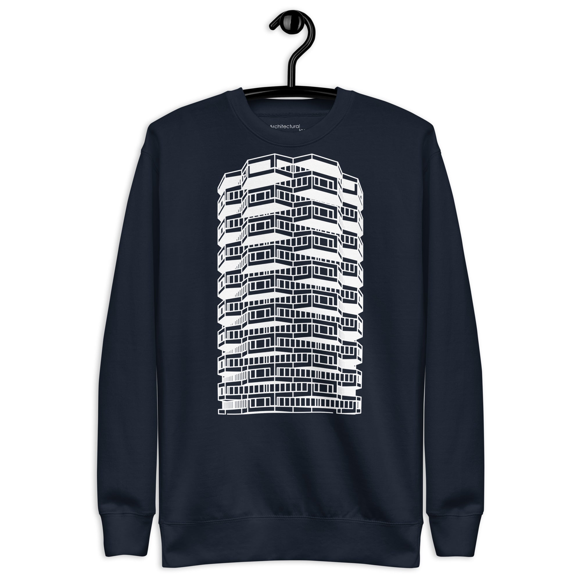 Number One Croydon Black & White Illustration Unisex Jumper