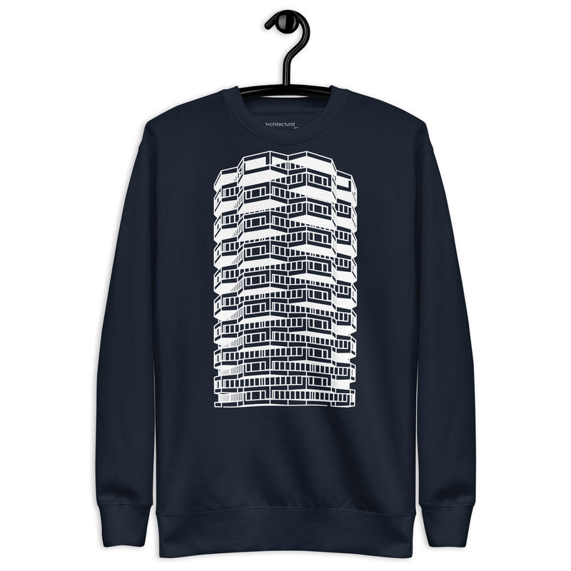 Number One Croydon Black & White Illustration Unisex Jumper