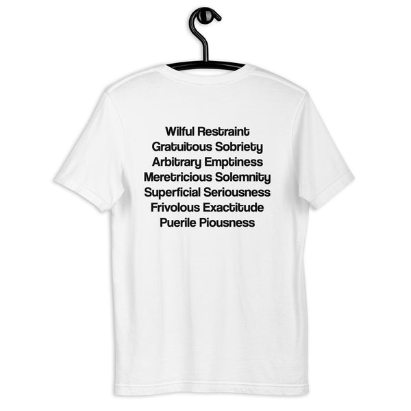 The Seven Deadly Sins of Architecture & Design Front & Back Unisex T-Shirts