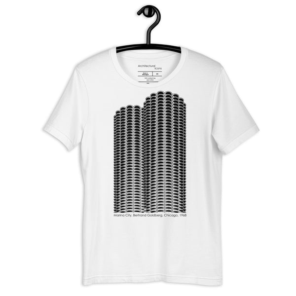 Marina City Black & White Illustration Unisex T-Shirt