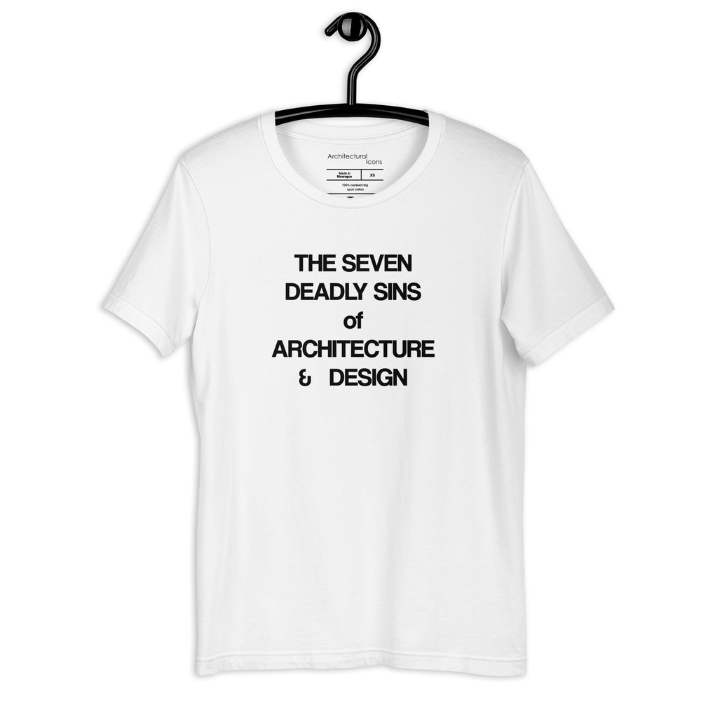 The Seven Deadly Sins of Architecture & Design Front & Back Unisex T-Shirts