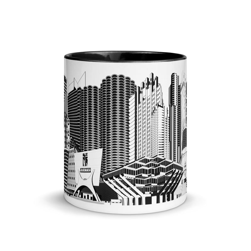 Brutalist Architecture Different Coloured Mugs