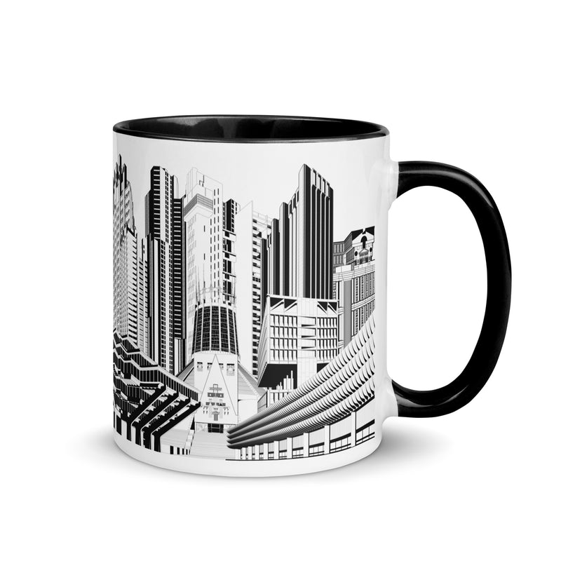 Brutalist Architecture Different Coloured Mugs